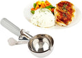 Restaurantware 4 Ounce Portion Scoop, 1 Trigger Release Stainless Steel Cookie Scoop - With Gray Handle, Stainless Steel Disher, For Portion Control, Cookie Dough, Cupcake Batter, Or Ice Cream