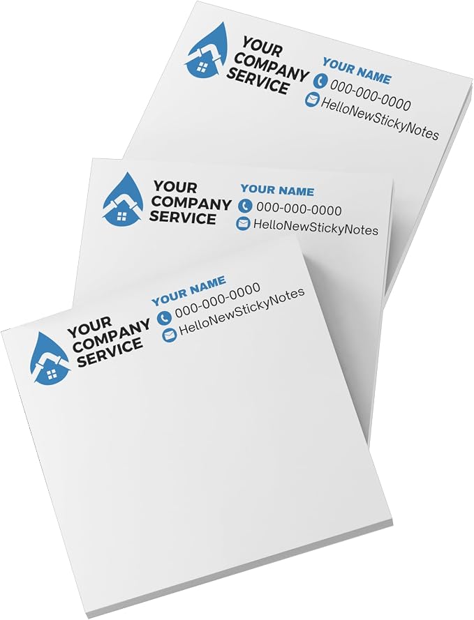 Generic Custom Sticky Notes, Full Color, Pack of 12, 3"" x 3"", 50 Sheets/Pad Post It Note Pads