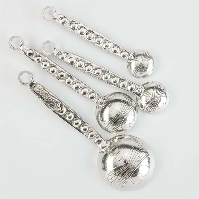 Crosby & Taylor Dragonfly Artisan Pewter Measuring Spoons, Set of 4, Handmade in the USA