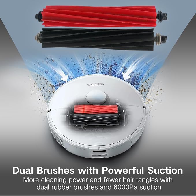 Accessories Kit for Xiaomi Roborock S8 Pro Ultra /S8 Docking,2 Roller Brush, 1 Self-Cleaning Brush,2 Hepa Filter, 4 Side Brush, 4 Mop Cloth,4 Dust Bags.1 Cleaning Brush(18PCS) …