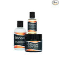 eShave Shaving Products Collection including 2 oz Pre-Shave Oil, 4 oz Shaving Cream and 6 oz After Shave Lotion (Orange sandalwood)
