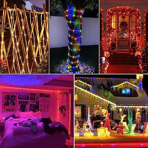 Nazuwke 164Ft Rope Lights Outdoor, 500 LEDs String Lights with Remote