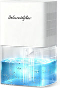 Dehumidifier 1657ML 58OZ Small Dehumidifier for Home 230 Ft² Safety Dehumidifiers Adjustable 10 Color Lights 5 Timers 3 Setting Modes Auto Shut Off Protection Low Noise For Bedroom Bathroom