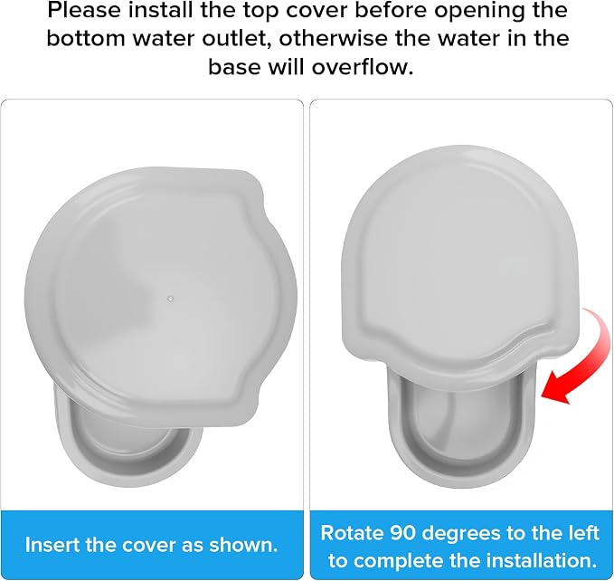 Kenond 2.5 Gallon Large Dog Water Dispenser, Automatic Gravity Water Bowl | Wide Mouth, Easy to Clean/ Gravity Filled/ Large Capacity/ Multi Pet Home