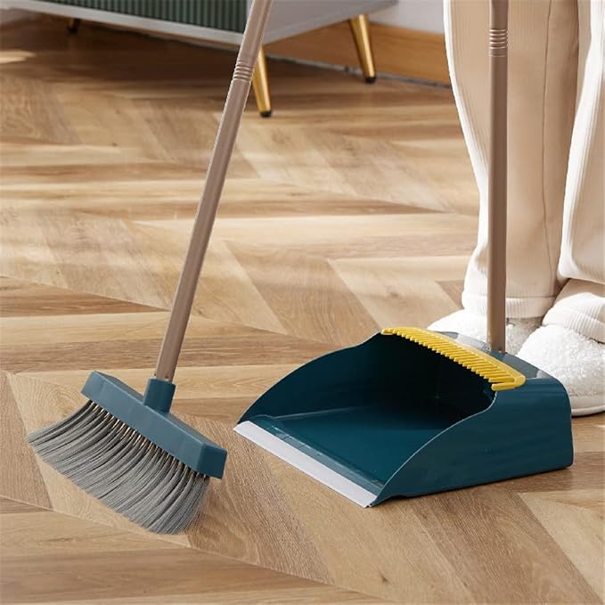 Dust Broom Set Magic Home Cleaning Pan Brush Garbage Scoop and Dustpan Floor Shovel Grabber Wiper Hair Silicone House Sweeper(E)