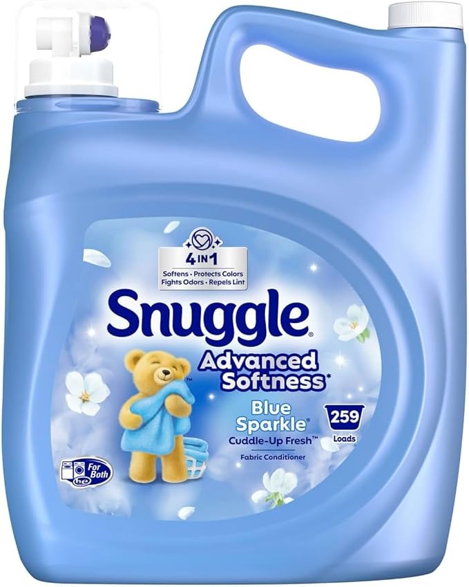 Snuggles Liquid Fabric Softener, Blue Sparkle, 176 Fl Oz, 259 Loads