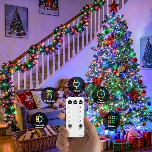 JMEXSUSS 272 Ft 1000 LED Multicolor Christmas String Lights Outdoor Plug in