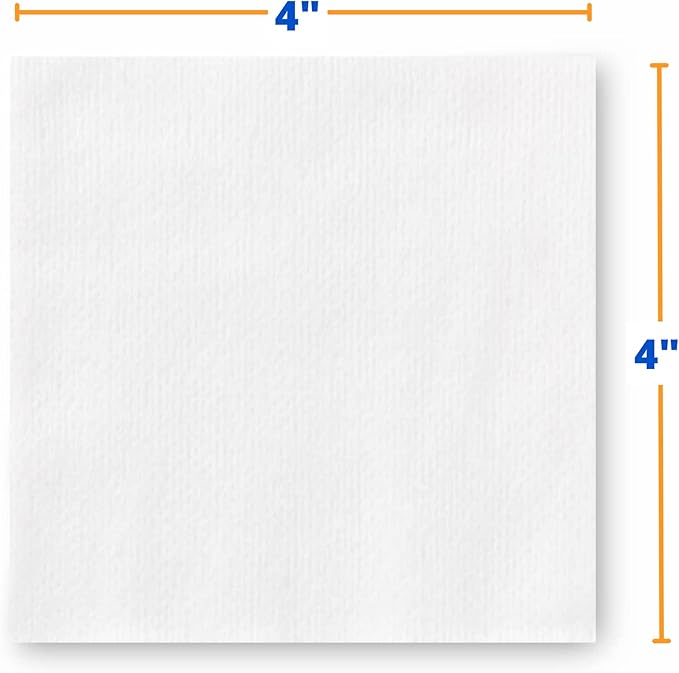 Medline Non-Woven Non-Sterile Gauze Sponge, 4 x 4 Inch, 4-Ply | Rayon/Polyester Blend, Virtually Non-Adherent, Less Linting, Balance of Strength and Absorbency, 10 Packs of 200