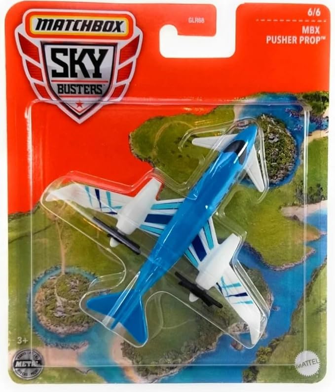 Matchbox Sky Busters Die-Cast Aircraft Bundle, 6-Pack, Air Blade, Sea Arrow, Hypersonic Jet, Crop Duster, Cessna Caravan, Pusher Prop GLR68-956M