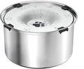SCHITEC No Spill Dog Water Bowl for Large Dogs, 5.6L / 1.5 Gallon Stainless Steel Splash-Proof Slow Drinking Pet Dish with Floating Disk & Non-Slip Base, Mess-Free Design for Home or Travel-Light Gray
