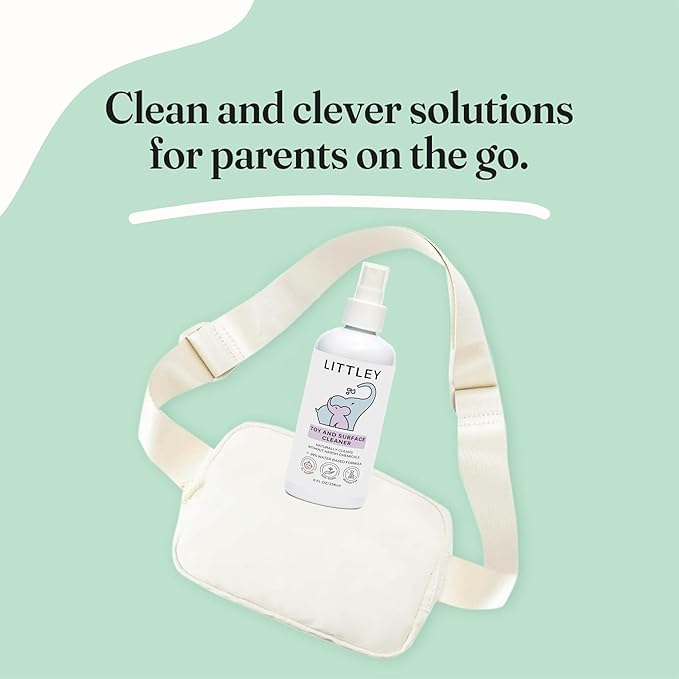 Littley Toy & Surface Cleaner | Alcohol-Free HOCl Spray for Baby Toys & High-Touch Surfaces | Fragrance-Free Formula | Gentle Cleaning for Everyday Messes | 8 oz