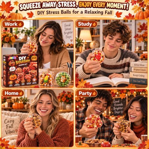 Thanksgiving DIY Stress Ball Making Kit - Fall Squishy Making Kit with Fillers