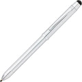 Cross Tech3+ Lustrous Chrome Multifunction Pen - Multifunctional Pen & Pencil for Versatile Use - Multiple Writing Tips - 2-Way Rotation Mechanism - Built-in Stylus - Corporate Gifts - Black Ink