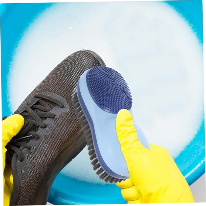 Healeved 4pcs Multi-Function Brush Soft Bristle Cleaning Brush for Clothes Shoes and More for Home Office Kitchen and Bathroom Use Iceberg