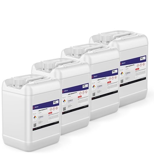 Alliance Chemical - Sodium Hypochlorite 10% - 4 x 5 Gallon Pails - Water Treatment, Pool Treatment, Bleaching (NaOCl) | CAS 7681-52-9