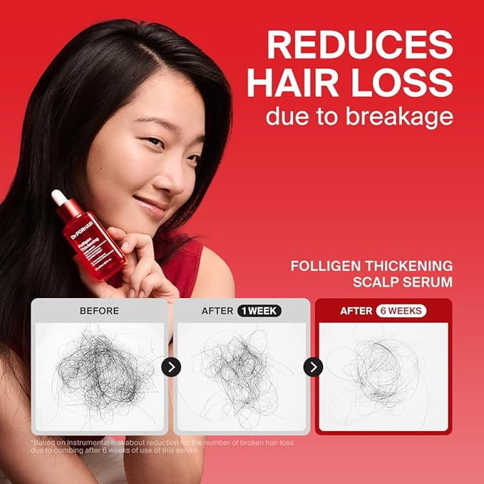 Dr.FORHAIR Folligen Thickening Scalp Serum 1.7 oz | Biotin Density Serum for Thicker, Fuller-Looking Hair | Peptide Scalp Treatment | Korean Haircare