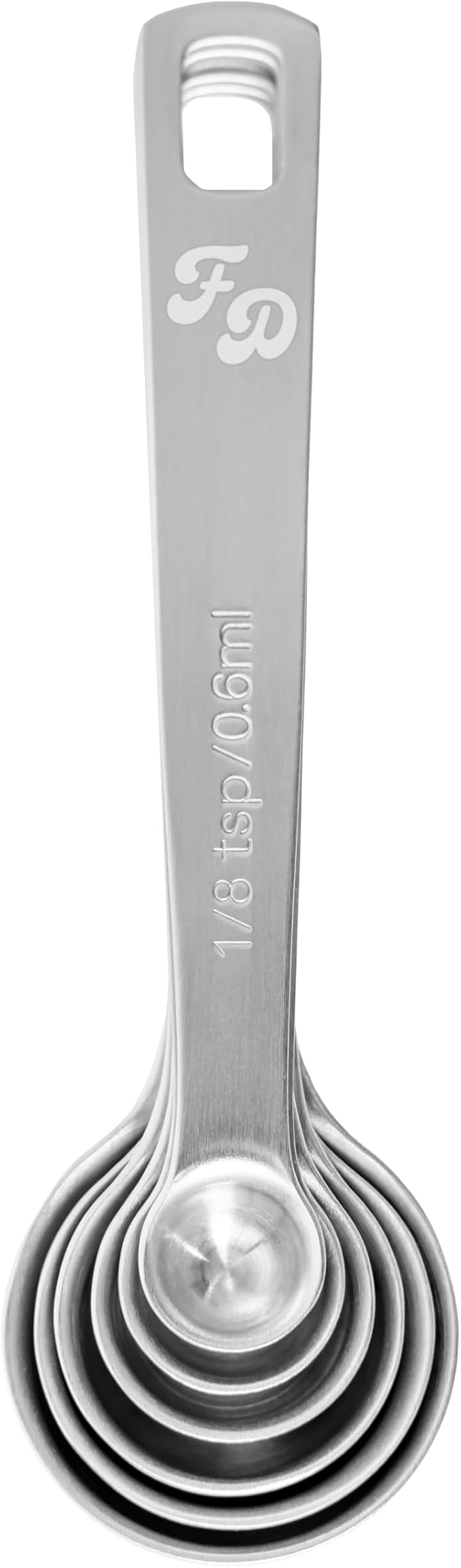 Fat Daddio's MCS-SET Stainless Steel Measuring Cups and Spoons Set, 4 cups, 6 spoons, Kitchen Gadgets for Baking & Cooking