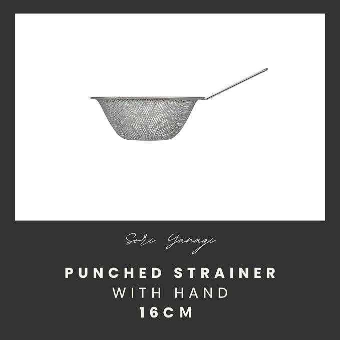 Sori Yanagi Sori Yanagi Punching Strainer for Better Drainage and Easy to Clean, Tsubamesanjo Stainless Steel Colander, 6.3 inches (16 cm), Single Plate Punching Processed, Makes Water Drain Better