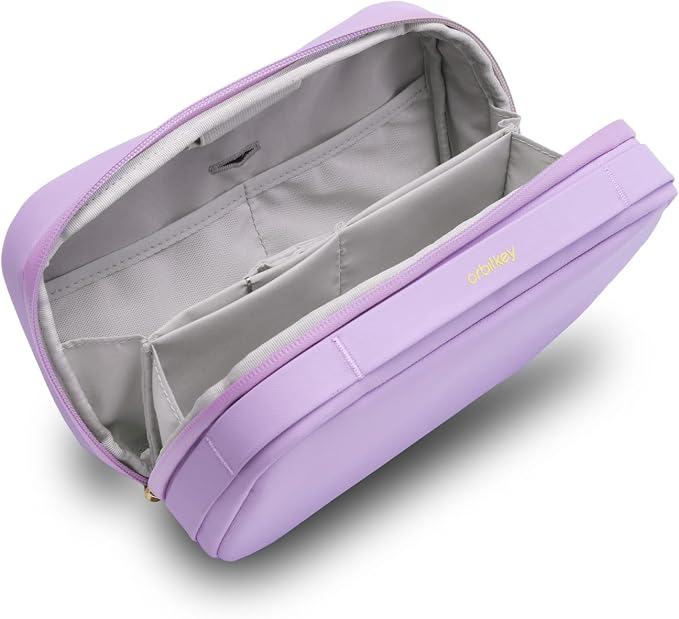 Orbitkey 2-in-1 Tech Accessory Pouch with Detachable Slim Sleeve – Travel Electronics Organizer for Cables, Chargers, Earbuds, Power Bank – Compact Gadget Bag & Portable Tech Storage Case (Lilac)