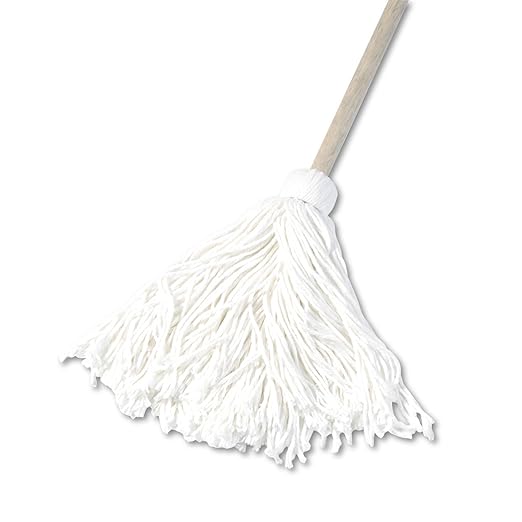 Boardwalk BWK116R Deck Mop, 48" Wooden Handle, 16oz Rayon Fiber Head (Pack of 6)