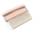 Mini Dustpan Set, Broom Dustpan Combo Wooden Handle, Black PET bristles(White Nylon Bristles)