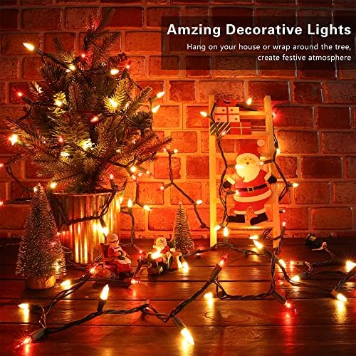 BrizLabs Red & White Christmas Lights, 300 Count 69.6ft Mini Outdoor Lights