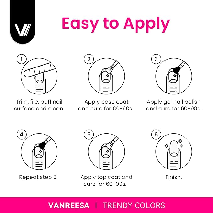 VANREESA 24 Pcs Neon Gel Nail Polish Set -Bright Summer Colors Gel Polish with Base Coat & 4 Effects of Top Coat Bright Yellow Orange Pink Red Green Blue Purple Gel Polish Set Nail Kit Gifts for Women