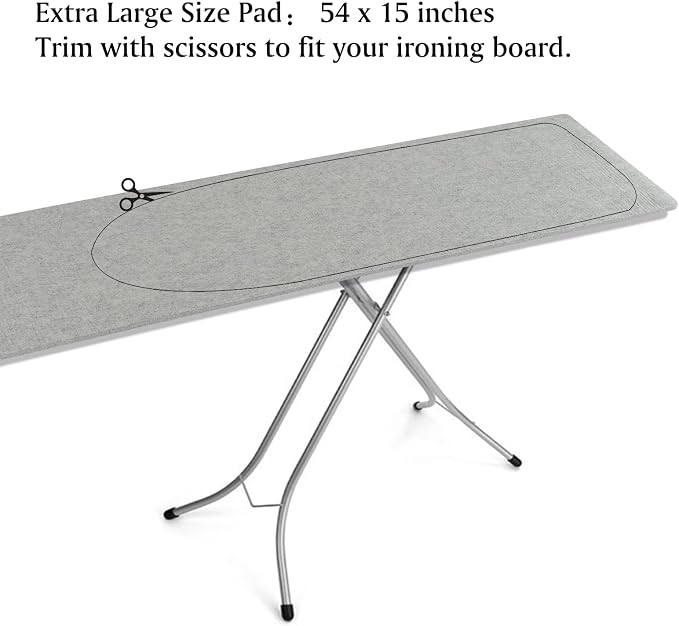 Rdutuok Wool Pressing Mat, 54in x 15in, 100% New Zealand Wool Ironing Mat | Extra Large 1/2" Thick Ironing Pad with Carrying Case for Quilting, Sewing, Embroidery and Large Quilt Projects