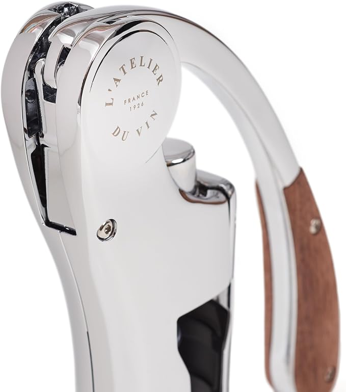 L'Atelier du Vin Oeno Motion Silver & Wood Lever Corkscrew | Luxury Wine Bottle Opener Premium Gift Box Hand Made Wine Tasting Accessories, Sommelier, Bartenders, Table Centerpiece Designed In France