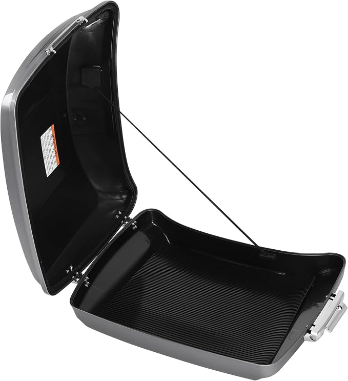 5.5" Razor Motorcycle Trunk W/Latch Key Fit For Harley 2014-2025 Touring CVO Road King Street Glide Electra Glide Ultra Limited Pack Dark Platinum Pinstripe