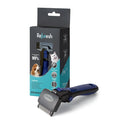 Deshedding Dog Brush for Long Hair (Small,Blue) – Gentle Deshedding Tool for Dogs & Cats – Reduces Shedding, Without damaging Topcoat. Removes Loose Fur & Dead Undercoat.