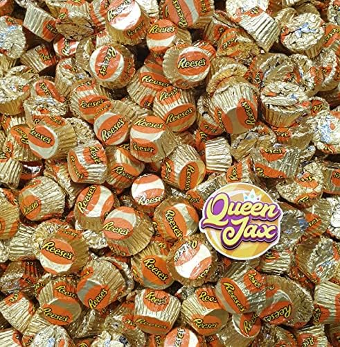 Mini Peanut Butter Cups - 4 Pound Bag - Bulk Chocolate - Individually Wrapped Chocolates - Queen Jax - Peanut Butter Cups Mini - Miniature PB cups