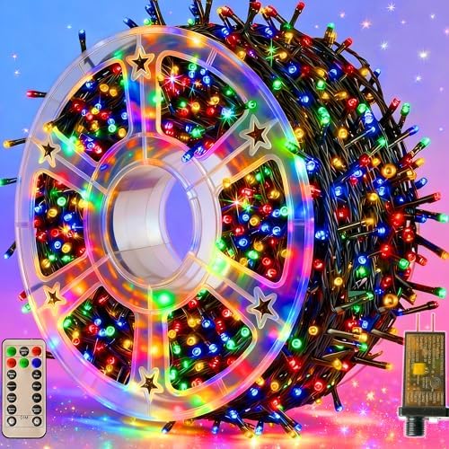 328FT Multicolor Christmas Lights, 1000LED Outdoor Halloween String Lights