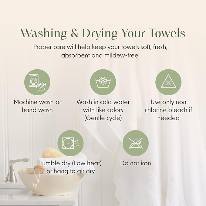Springtree Home 100% Cotton Bath Towel Set | 4-Pack | Textured | Black | Absorbent & Quick-Dry Bathroom Towels | Textured and Durable Cotton Towels for Bathroom | OEKO-TEX | Krista Collection