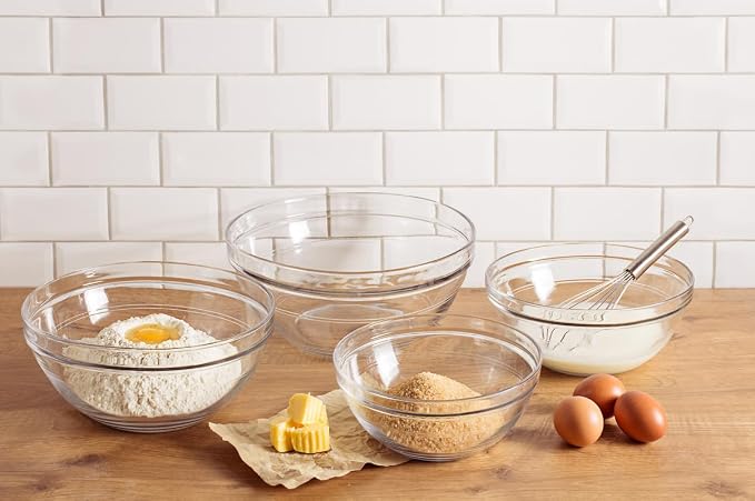 Duralex Lys 9 cm Stacking Bowl, Pack of 6, Glass, 4-3/8 oz