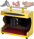 Electric Shoe Shine Polisher,Shoe Polisher Machine,Automatic Induction/Double Combination Brush/Smooth Operation for Family Hotel Bank Commercial (Yellow )