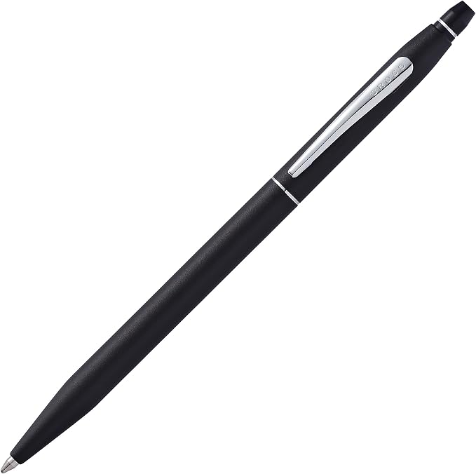 Cross Click Classic Black Ballpoint Pen - High-End Writing Tool for Versatile Use - Smooth Writing & Journaling - Elegant Accessory - Long-Lasting - Black Ink - Includes Gift Box | Black Lacquer, Retractable, Includes Medium Refill #8783-2, Gift Box, A...
