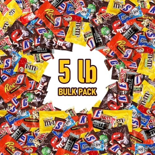 Halloween Chocolate Candy Variety Pack 5 Lb, 225+ Individually Wrapped