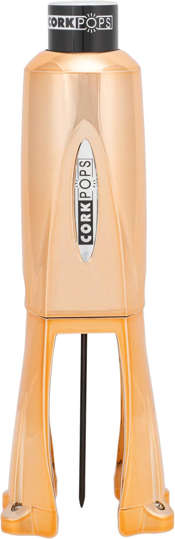 Cork Pops Legacy Wine Opener Built-in 4-Blade Foil Cutter Safe Cork Removal, Effortless Push Button Use, Needle Guard for Safety, Low-Pressure Cartridge Opens Up To 60 (Copper, With 1 Cartridge)