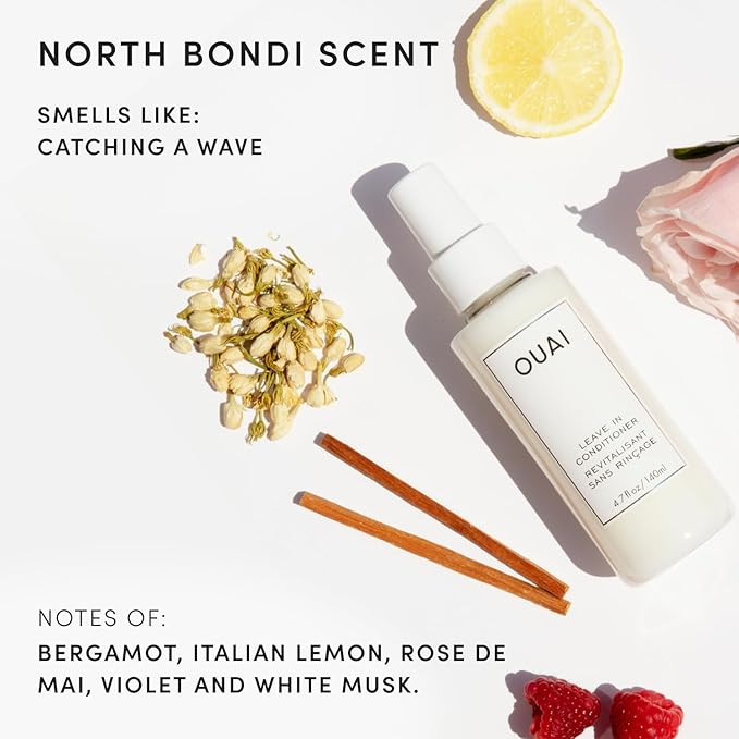 OUAI Leave In Conditioner & Heat Protectant for Hair - Prep Hair for Styling or Use as Detangling Spray to Fight Frizz & Flyaways - No Parabens, Sulfates or Phthalates (1.5 oz)
