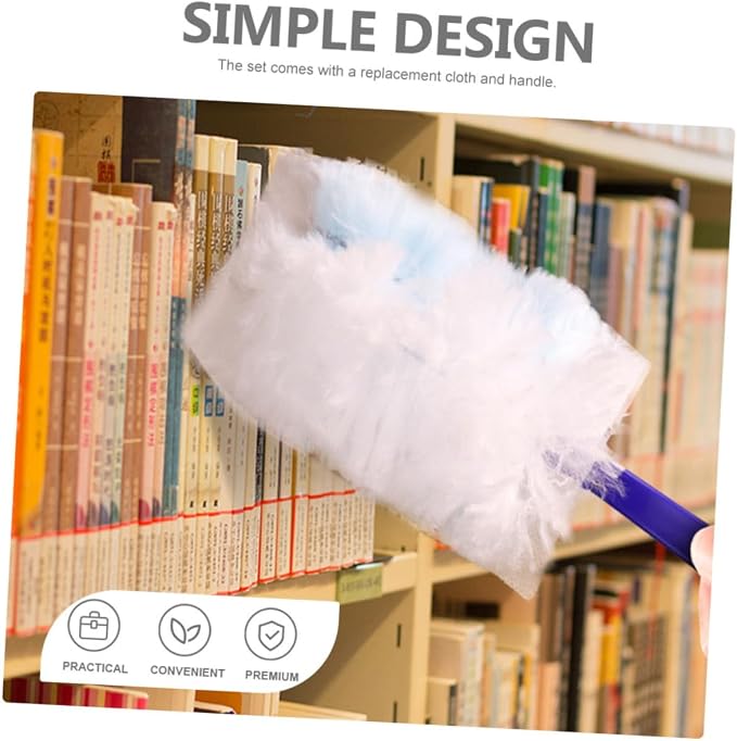 PRETYZOOM 3sets Reusable Duster Handle for Ceiling Fan Office Cleaning Tool Handheld Dust Remover for Home