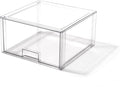 BINO | Stackable Storage Drawers, Tall X-Large - Clear | THE CRATE COLLECTION | Storage Bins With Drawers | Bathroom Organizers | Under Sink Organizer | Vanity Cabinet Home Organization