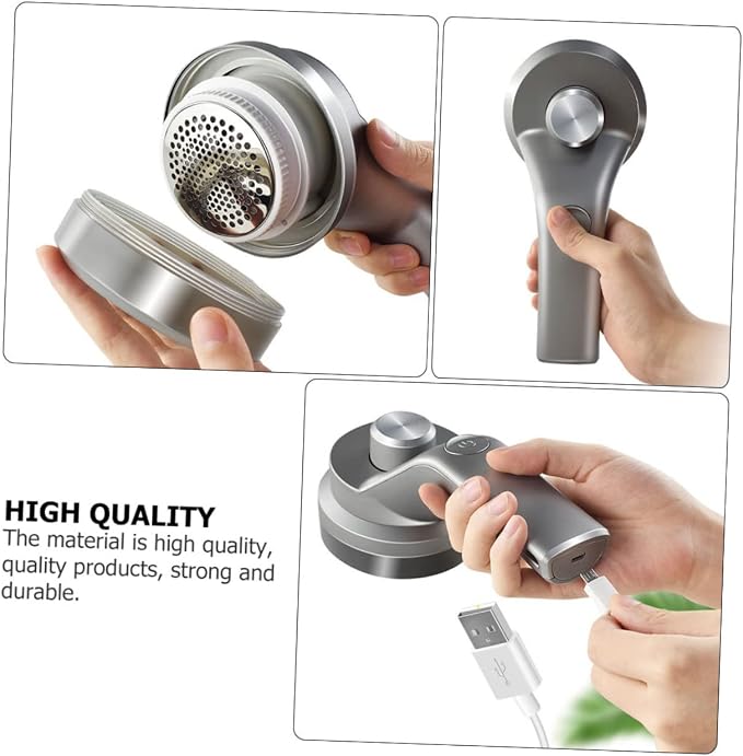 FRCOLOR 1Pc USB Rechargeable Lint Remover Portable Hair Ball Trimmer for Clothes Ergonomic Fuzz Remover with USB Charging Reliable Fabric Shaver for Prolonged Use
