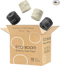 ECO BOOM Unbleached Bamboo Toilet Paper, 48 Mega Rolls, 100% Tree-Free 3-Ply, Plastic-Free Packaging, 360 Sheets | PFAS Free, BPA Free, Septic Safe & FSC Certified