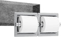 Moxweyeni Recessed Double Roll Toilet Tissue Dispenser, 304 Stainless Steel Durable Tissue Roll Holder, Built-in Paper Holder for Bathroom Commercial Restroom, Space Saving Design, Smooth