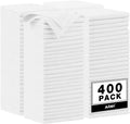 AIDEA Microfiber Cleaning Cloth White, 400PK, Shop Towels 12×12" | Microfiber Towels for Cars, Cleaning Rags, Absorbent Towel for SUVs, House, Kitchen, Commercial, Cleaning Supplies