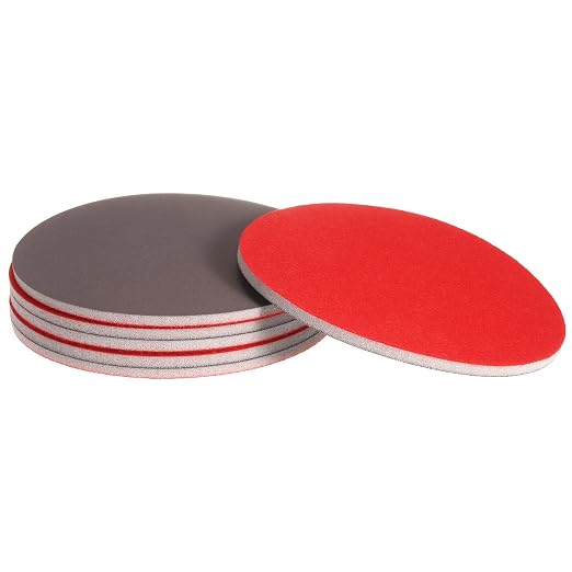 uxcell 6pcs 3000 Grit Sanding Sponge 6 Inch Hook and Loop Sponge Sanding Disc Wet/Dry for Car Wood Drywall Metal