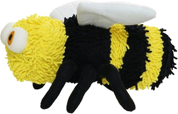MIGHTY® 2 Pack Microfiber Medium Bee Dog Toys | Ultra Durable Plush Toy with Multiple Layers & Reinforced Seams , Washable and Floats , Mighty® Construction