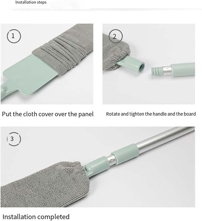 2026 New Retractable Gap Dust Cleaning Artifact with 3 Microfiber Dusting Cloths,Extendable Duster Cleaning Tool,Reusable Washable Dusting Wand for Home,Ceiling,Blinds,Furniture(1PCS)