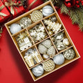 Alupssuc 82pcs Classic Christmas Balls Ornaments Set, White and Gold